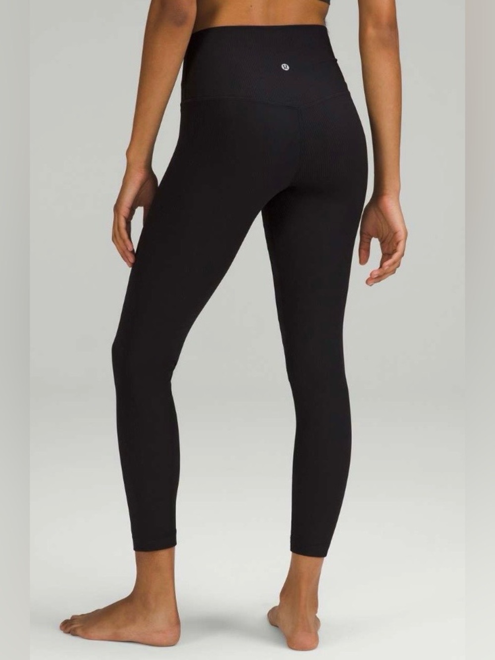 Lululemon NWT Align Ribbed High-Rise pants in Black 25” Leggings size 14